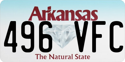 AR license plate 496VFC