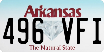 AR license plate 496VFI