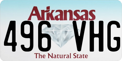 AR license plate 496VHG