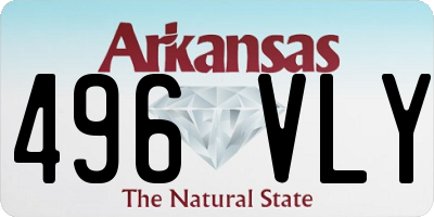 AR license plate 496VLY