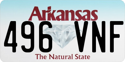 AR license plate 496VNF