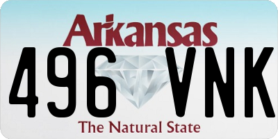 AR license plate 496VNK