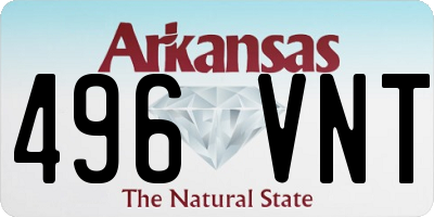 AR license plate 496VNT