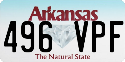 AR license plate 496VPF