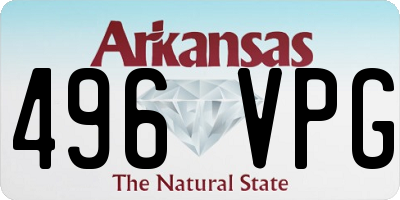 AR license plate 496VPG