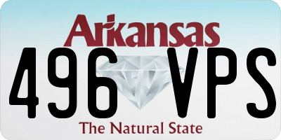 AR license plate 496VPS