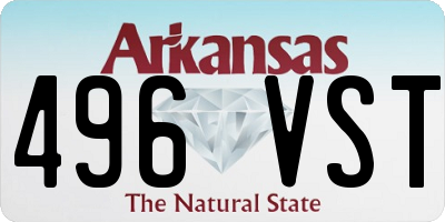 AR license plate 496VST