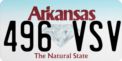 AR license plate 496VSV