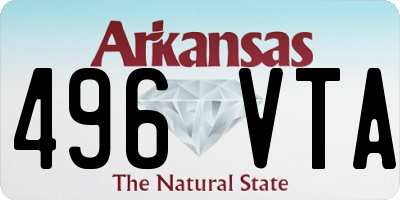 AR license plate 496VTA