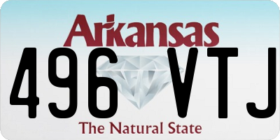 AR license plate 496VTJ