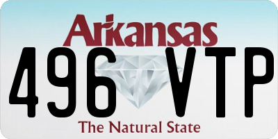 AR license plate 496VTP