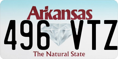 AR license plate 496VTZ
