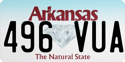 AR license plate 496VUA