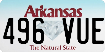AR license plate 496VUE