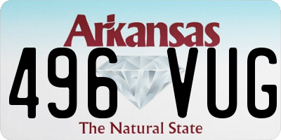 AR license plate 496VUG