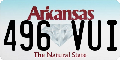 AR license plate 496VUI