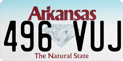 AR license plate 496VUJ