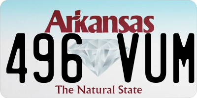 AR license plate 496VUM