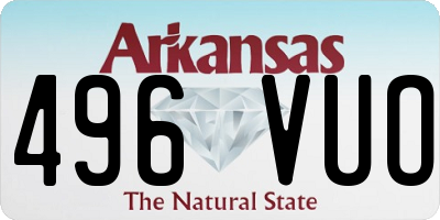 AR license plate 496VUO