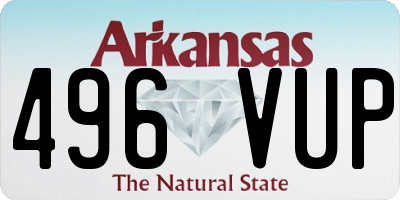 AR license plate 496VUP