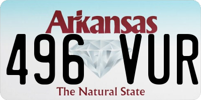 AR license plate 496VUR
