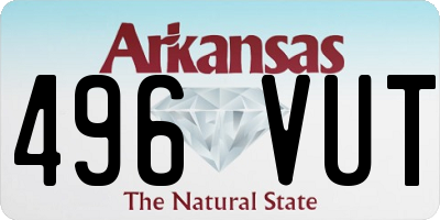 AR license plate 496VUT