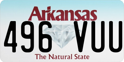 AR license plate 496VUU