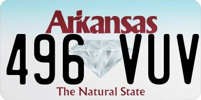 AR license plate 496VUV