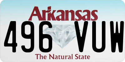 AR license plate 496VUW