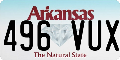 AR license plate 496VUX