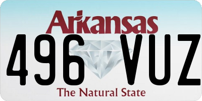 AR license plate 496VUZ