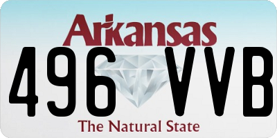 AR license plate 496VVB