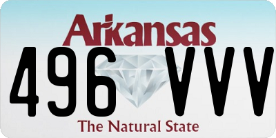 AR license plate 496VVV
