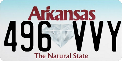 AR license plate 496VVY