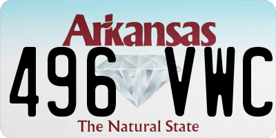 AR license plate 496VWC
