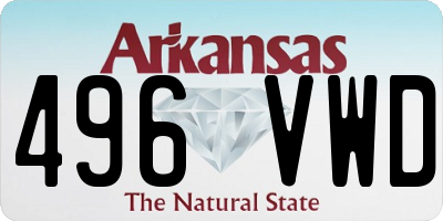AR license plate 496VWD