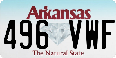 AR license plate 496VWF