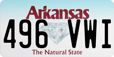 AR license plate 496VWI
