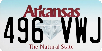 AR license plate 496VWJ