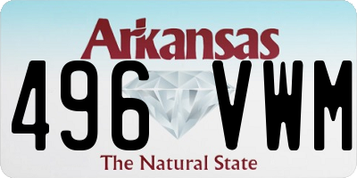 AR license plate 496VWM