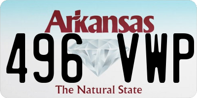 AR license plate 496VWP