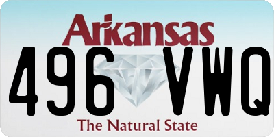AR license plate 496VWQ