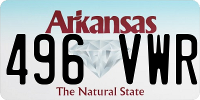 AR license plate 496VWR