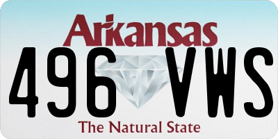 AR license plate 496VWS