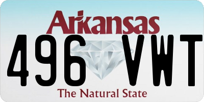 AR license plate 496VWT