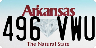AR license plate 496VWU