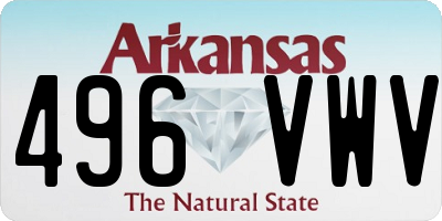AR license plate 496VWV
