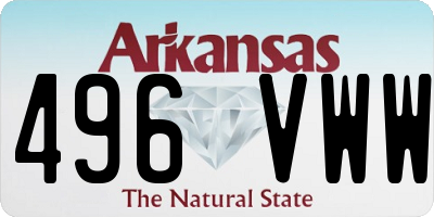 AR license plate 496VWW