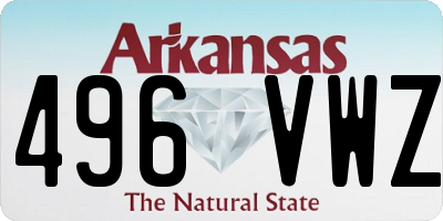 AR license plate 496VWZ