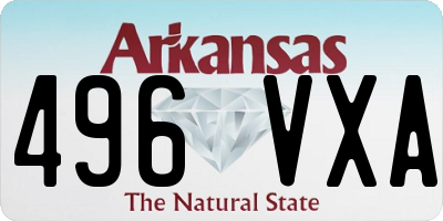 AR license plate 496VXA